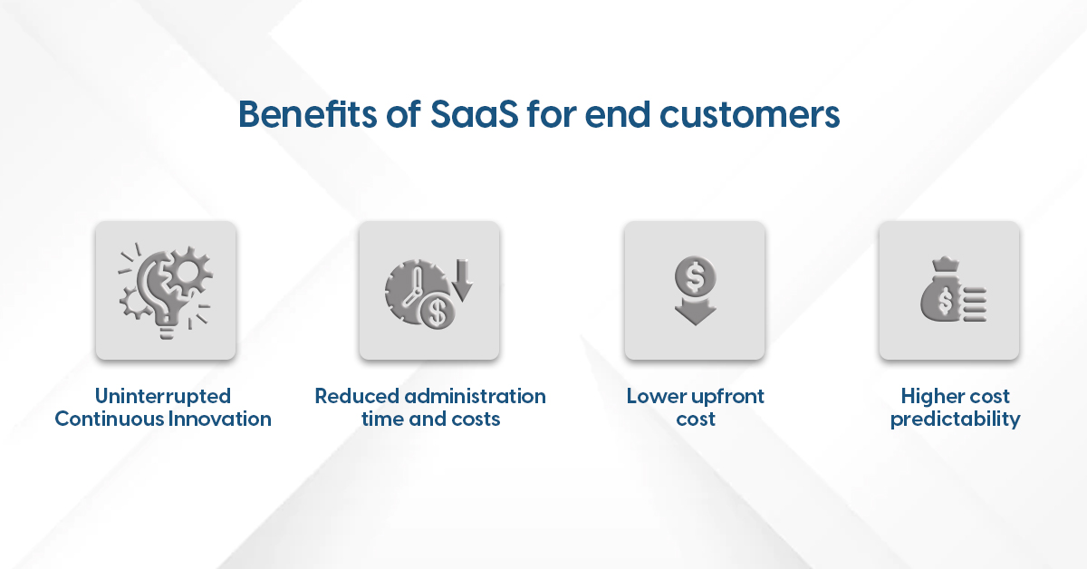 Benefits of SaaS for end customers  